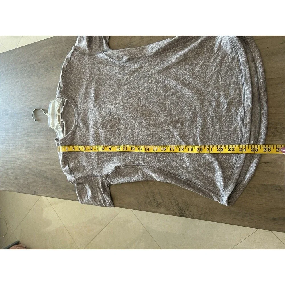 Lululemon Outrun Long Sleeve Running Luon Suited Jacquard Arctic Ice Grey Size 6